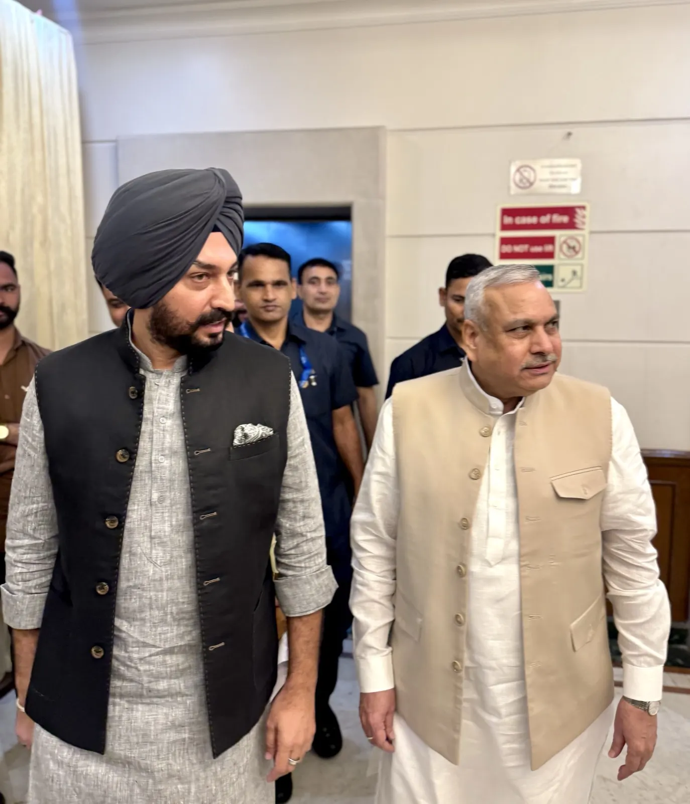 In conversation on the sidelines of an official engagement
