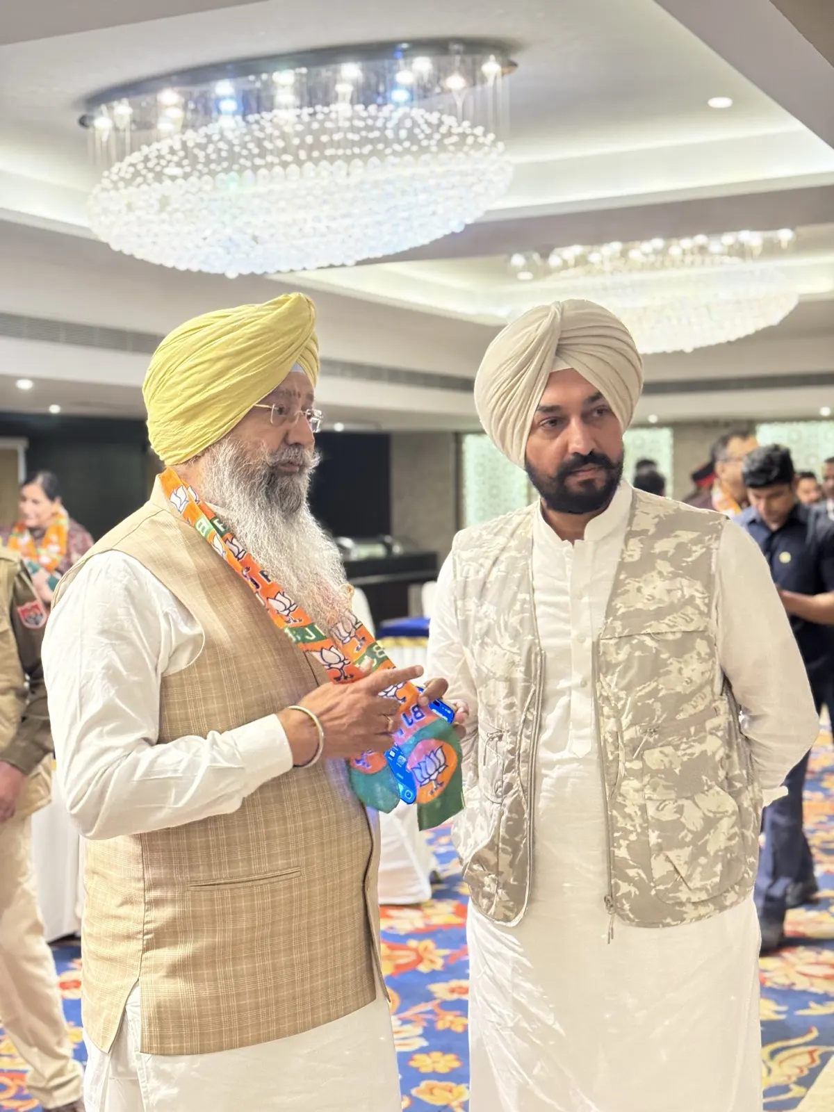 In conversation at a party event